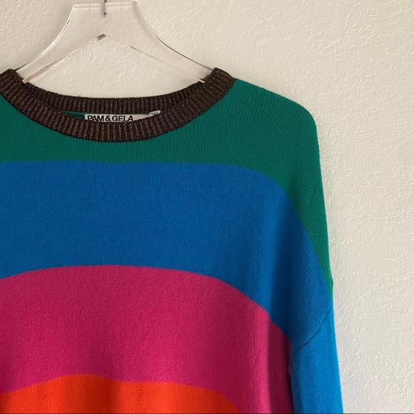 PAM AND GELA multicolor striped sweater SMALL - Picture 11 of 15